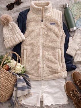 Patagonia Cream Sherpa Fleece Vest